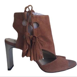 BCBGMAXAZRIA suede tassel booties/ sandals